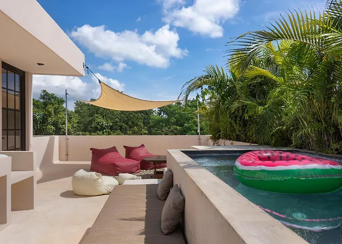 Maison Siscolino 4bdrm W/ Swimup & Rooftop Pools Tulum